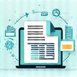 Illustration representing automated document generation